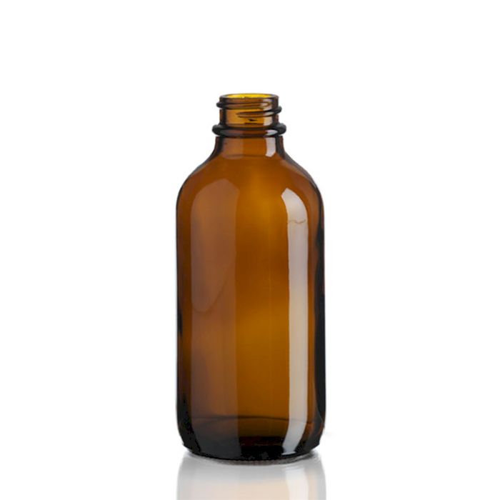 120ml Boston Fľaša  z Jantárového Skla