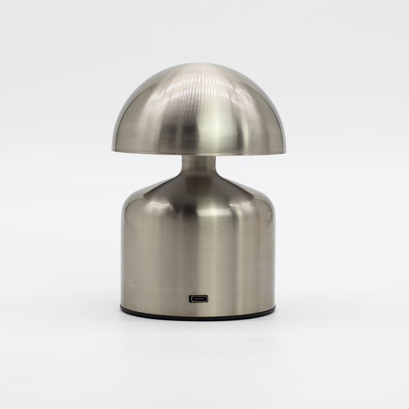 Dotyková Lampa – Kupola Huba Strieborná – USB-C – Nabíjateľná (400 W)