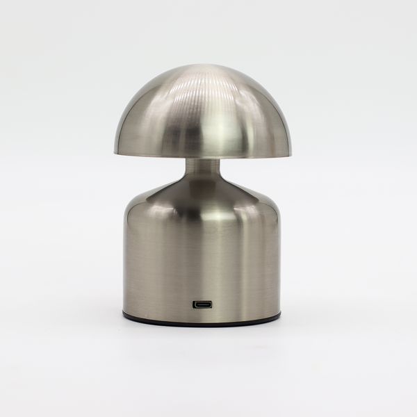 Dotyková Lampa – Kupola Huba Strieborná – USB-C – Nabíjateľná (400 W)