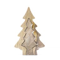 Stratený v Lese - Drevená Dekorácia Malý Stromček v Strome - 15x10cm
