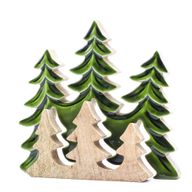 Stratený v Lese - Drevená 3D Dekorácia Tri Stromy - 20x23cm