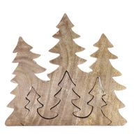 Stratený v Lese - Drevená 3D Dekorácia Tri Stromy - 20x23cm