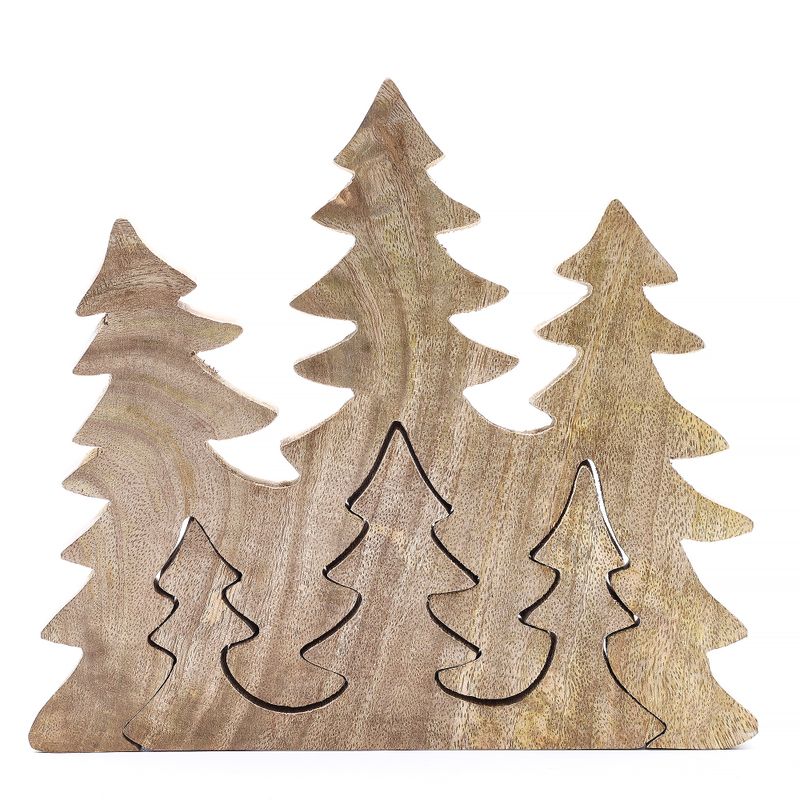 Stratený v Lese - Drevená 3D Dekorácia Tri Stromy - 20x23cm