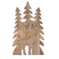 Stratený v Lese -  Drevená 3D Dekorácia Jeleň v Lese - 25x15cm