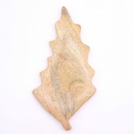 Stratený v Lese - Drevená Smaltová Miska s Motívom Listu - 33x17cm