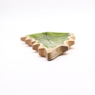 Stratený v Lese - Drevená Smaltová Miska s Motívom Listu - 33x17cm
