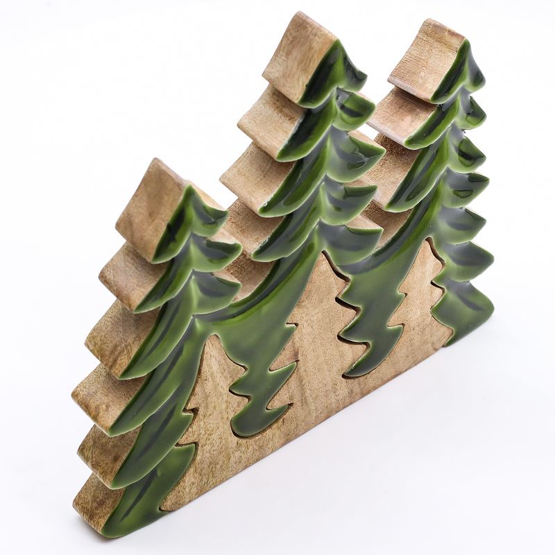 Stratený v Lese - Drevená 3D Dekorácia Tri Stromy - 20x23cm