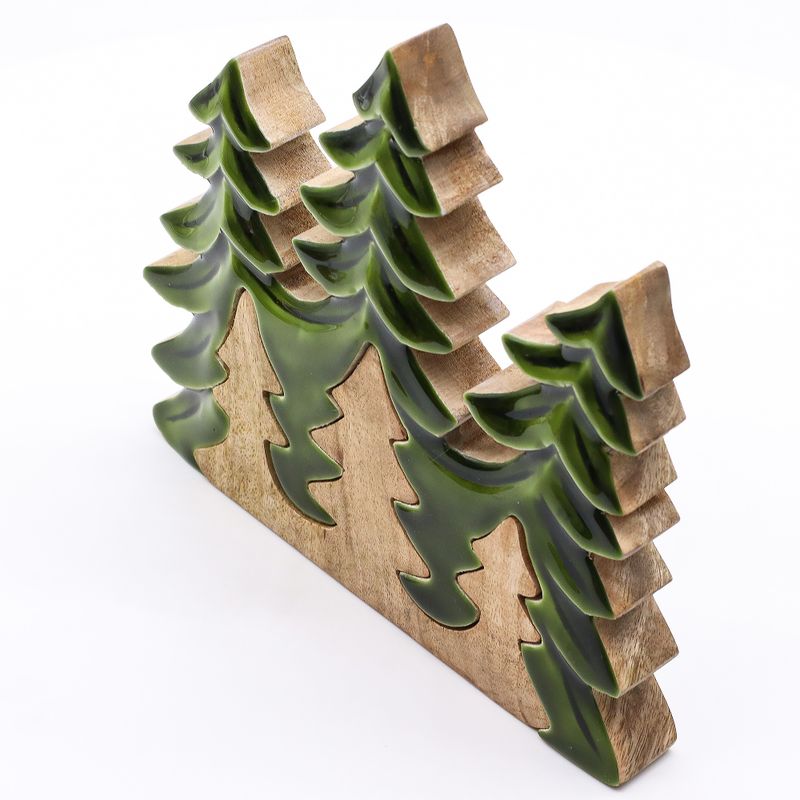 Stratený v Lese - Drevená 3D Dekorácia Tri Stromy - 20x23cm
