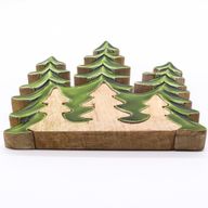 Stratený v Lese - Drevená 3D Dekorácia Tri Stromy - 20x23cm