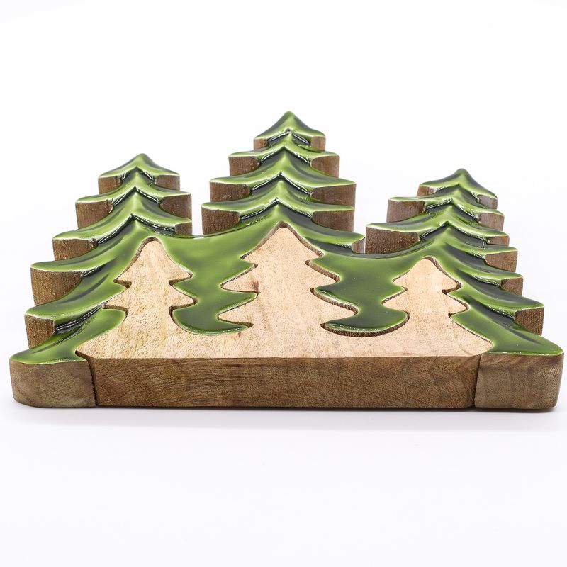 Stratený v Lese - Drevená 3D Dekorácia Tri Stromy - 20x23cm