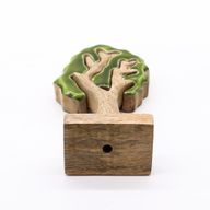 Stratený v Lese -  Drevená 3D Dekorácia Stromček - 20x10cm