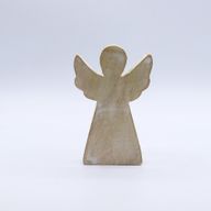 Anjel z Mangového Dreva - Biela Vymývaná - 13 cm