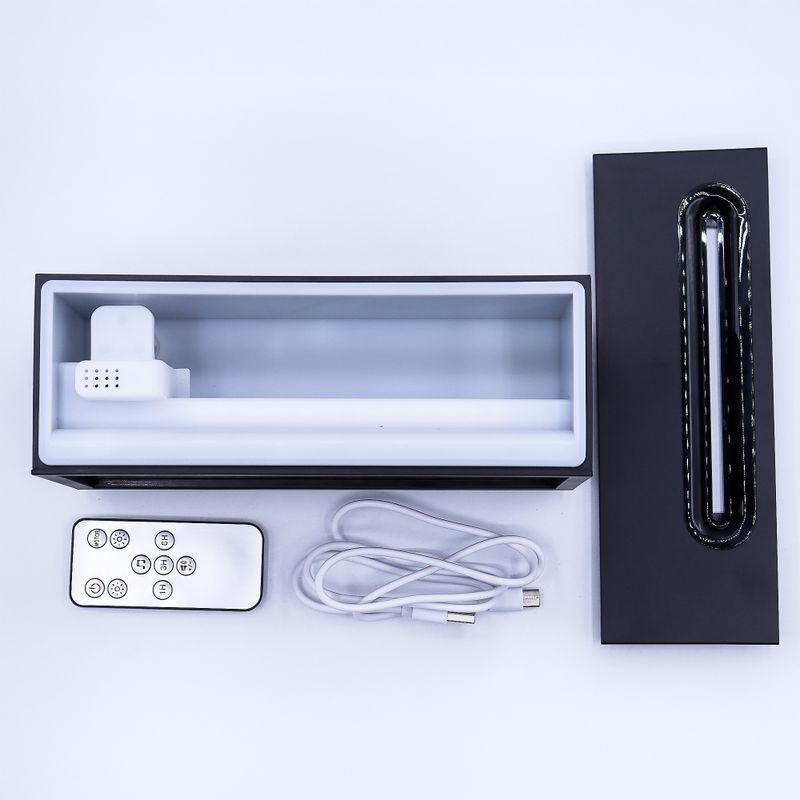 Aróma Difuzér Efekt Plameňa so Zvukom Vtákov - Čierny USB - Meniace Farby