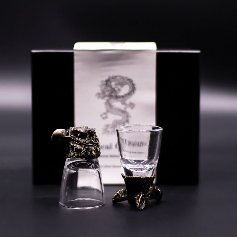 Likérové poháriky Bottom Up (50ml) - Divoké Lesné Bytosti – Antická Bronzová