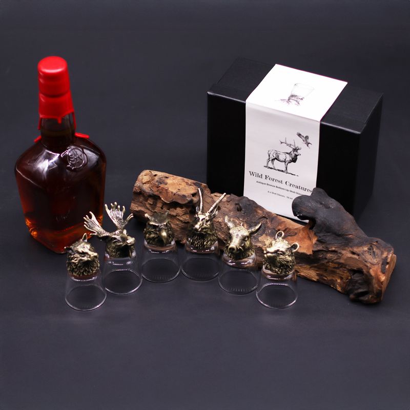 Likérové poháriky Bottom Up (50ml) - Divoké Lesné Bytosti – Antická Bronzová