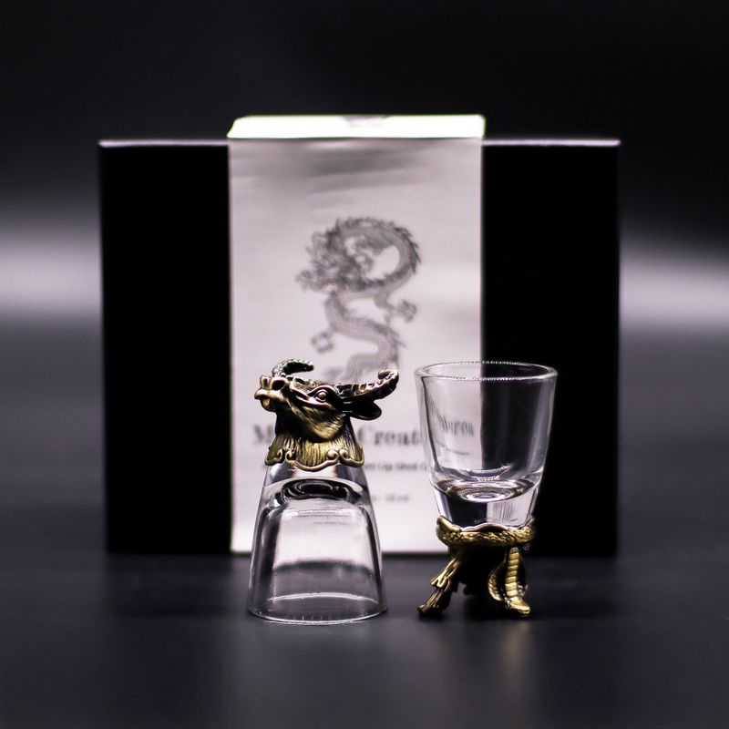 Likérové poháriky Bottom Up (50ml) - Mystické Bytosti – Antická Bronzová