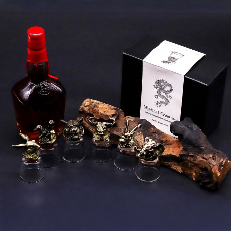 Likérové poháriky Bottom Up (50ml) - Mystické Bytosti – Antická Bronzová
