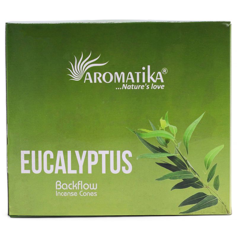 Balenie 10 kusov  Masala Vonných Kužeľov Tečúci Dym - Eukalyptus