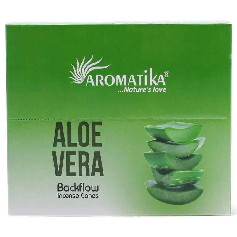 Balenie 10 kusov Masala Vonných Kužeľov Tečúci Dym - Aloe Vera