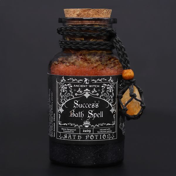 Starodávny Čarodejnícky Kúpeľný Elixír a Amulet z Citrínu – Úspech