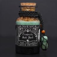 Starodávny Čarodejnícky Kúpeľný Elixír a Amulet z Avanturínu – Hojnosť