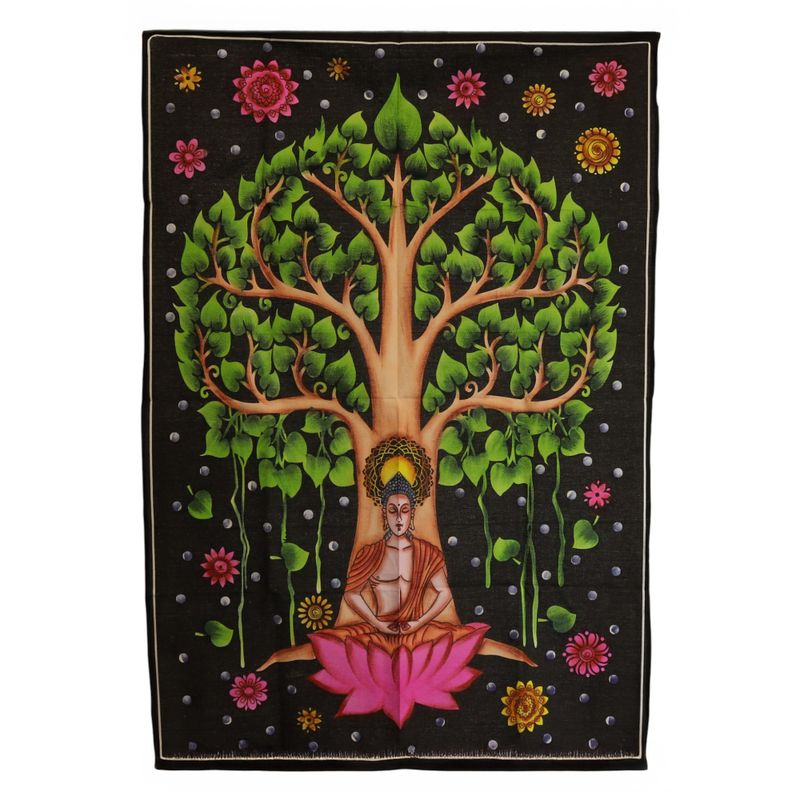 Bavlnené Nástenné Závesy (70x110cm) - Strom Budhu Bodhi