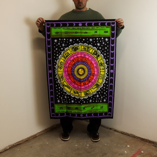 Bavlnené Nástenné Závesy (70x110cm) - Farebný Zverokruh