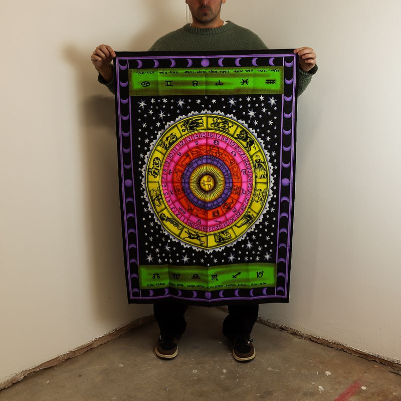 Bavlnené Nástenné Závesy (70x110cm) - Farebný Zverokruh