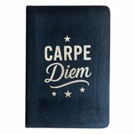 Zamatový Zápisník - 80 strán - Carpe Diem - Čierny
