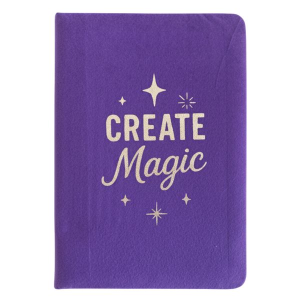 Zamatový Zápisník - 80 strán - Create Magic - Fialový