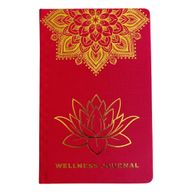 Červený Zápisník Wellness - 120 strán - Zlatá Mandala a Lotos