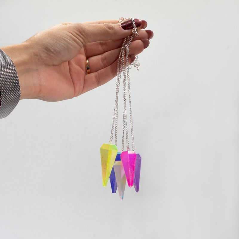 Šesťhranné Kyvadlo – Aurora Kryštál Fialový - 4cm