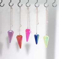 Šesťhranné Kyvadlo – Aurora Kryštál Ružový - 4cm