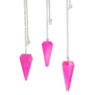 Šesťhranné Kyvadlo – Aurora Kryštál Ružový - 4cm