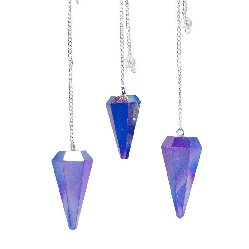 Šesťhranné Kyvadlo – Aurora Kryštál Modrý - 4cm