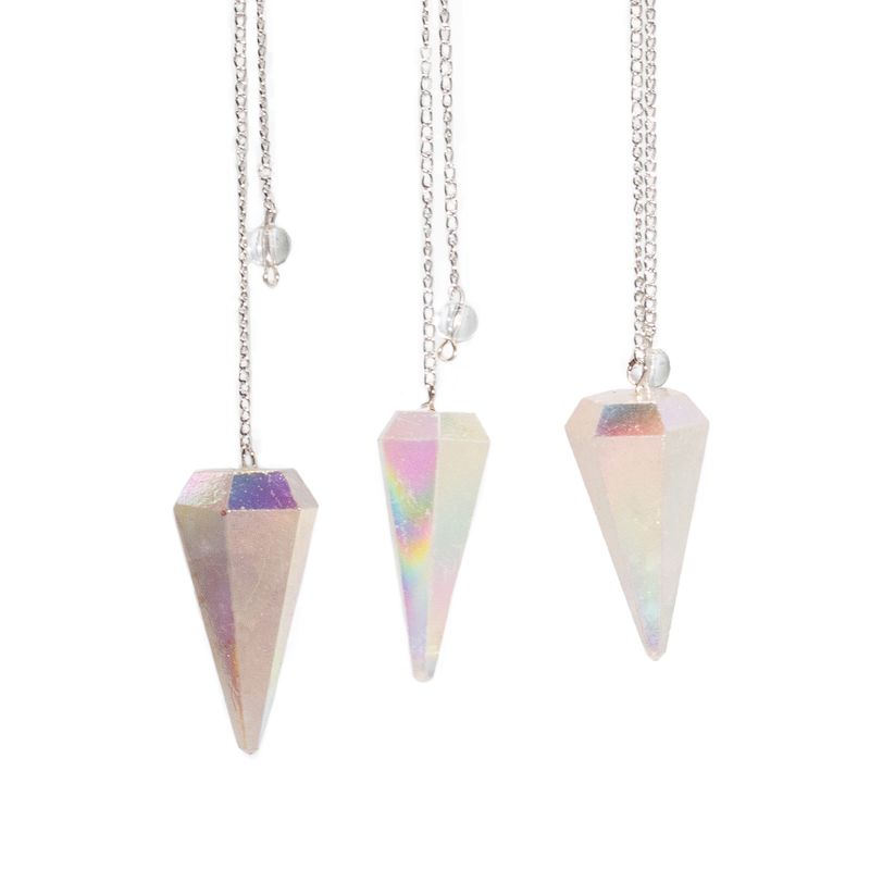 Šesťhranné Kyvadlo – Aurora Kryštál Anjelsky Biely - 4cm