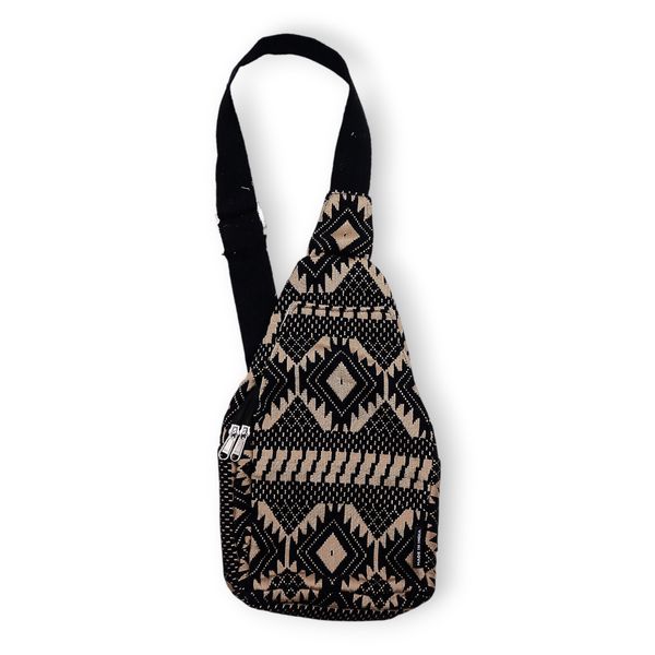 Jacquardové Prírodné Tašky - Púštny Tkáčsky Vzor - Crossbody Taška