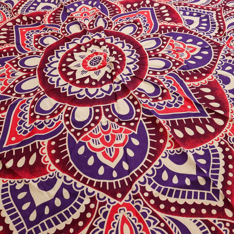 Veľká Okrúhla Mandala (180 cm) - Ružová a Fialová