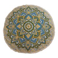Veľká Okrúhla Mandala (180 cm) - Žltá a Modrá