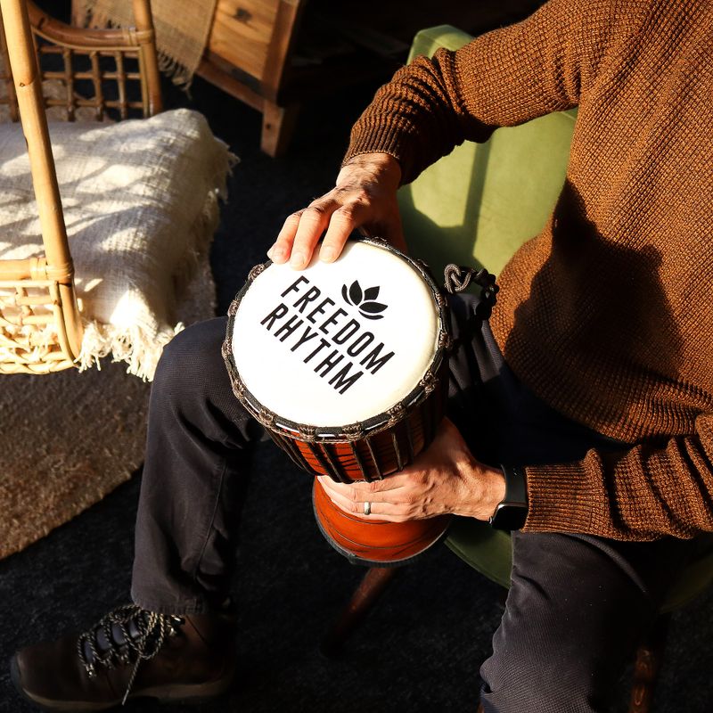 Stredný Profesionálny Djembe Bubon – Vysoký Tón – 40 cm (18 cm priemer)