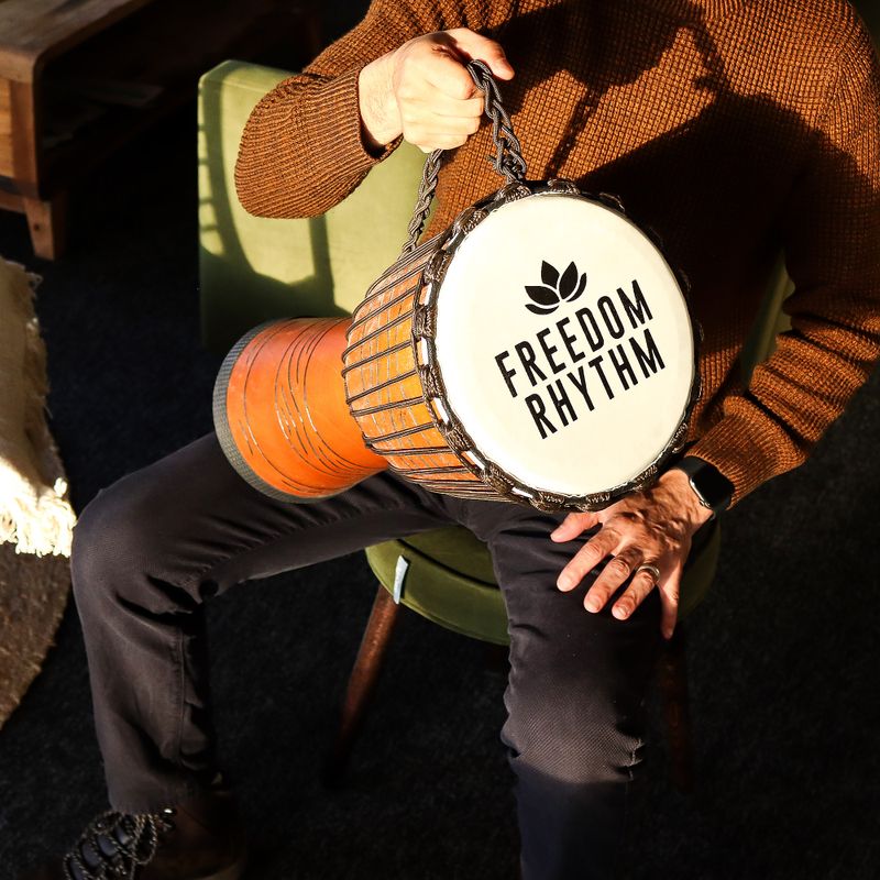 Veľký Profesionálny Djembe Bubon – Vysoký Tón – 50 cm (22 cm priemer)