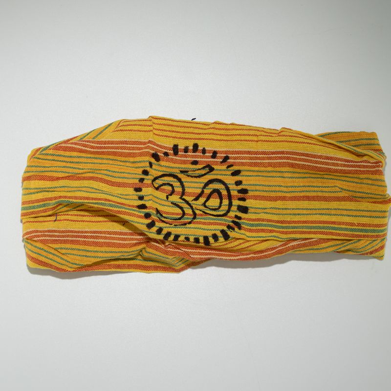 Nomad Sari – Hippie Čelenka s Blokovou Potlačou, Rôzne Dizajny (56 × 25 cm), Univerzálna Veľkosť