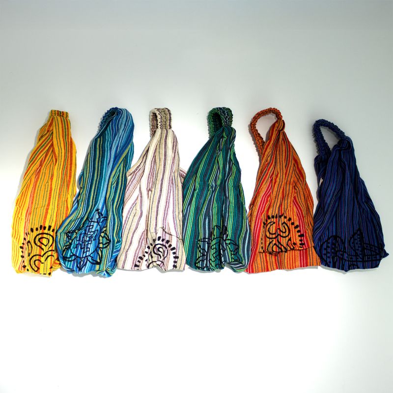 Nomad Sari – Hippie Čelenka s Blokovou Potlačou, Rôzne Dizajny (56 × 25 cm), Univerzálna Veľkosť