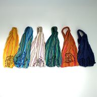 Nomad Sari – Hippie Čelenka s Blokovou Potlačou, Rôzne Dizajny (56 × 25 cm), Univerzálna Veľkosť