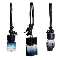 Čierne - Závesné Fľaštičky s Difuzérom do Auta - 8 ml - (3 rôzne vzory x 4)