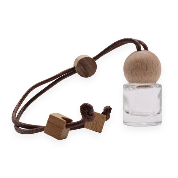 Priehľadné – Závesné Fľaštičky s Difuzérom do Auta – 8 ml – (3 rôzne vzory × 4)