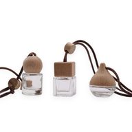 Priehľadné – Závesné Fľaštičky s Difuzérom do Auta – 8 ml – (3 rôzne vzory × 4)