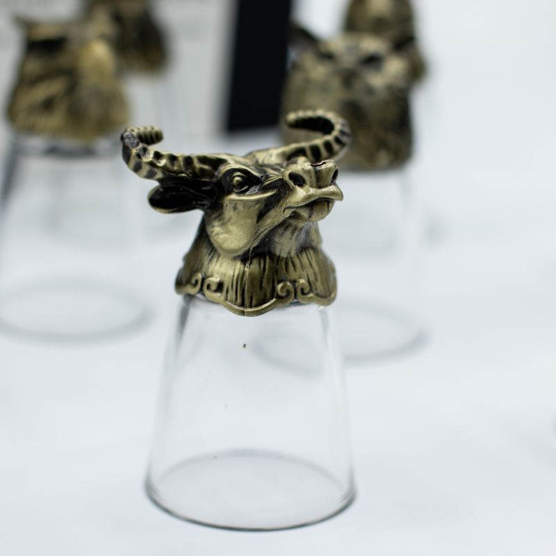 Likérové poháriky Bottom Up (25 ml) – Lesné a Mystické Bytosti – Antická Bronzová