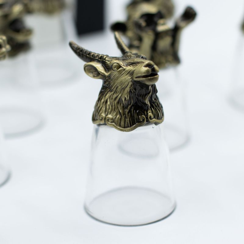 Likérové poháriky Bottom Up (25 ml) - Čínske Zverokruhové Bytosti – Antická Bronzová