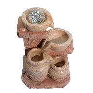 Stolová Fontána – 19 x 14 x 27 cm – Kvetináče v Tvare Kaskády v Stredomorskom Štýle